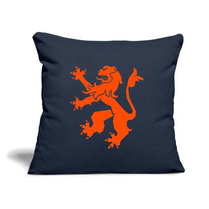 Majestic Lion Throw Pillow Cover – 18” x 18” - navy