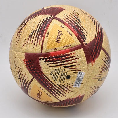 Golden Pro Soccer Ball – Size 5, Durable PU for Match & Training | Qatar World Cup Edition